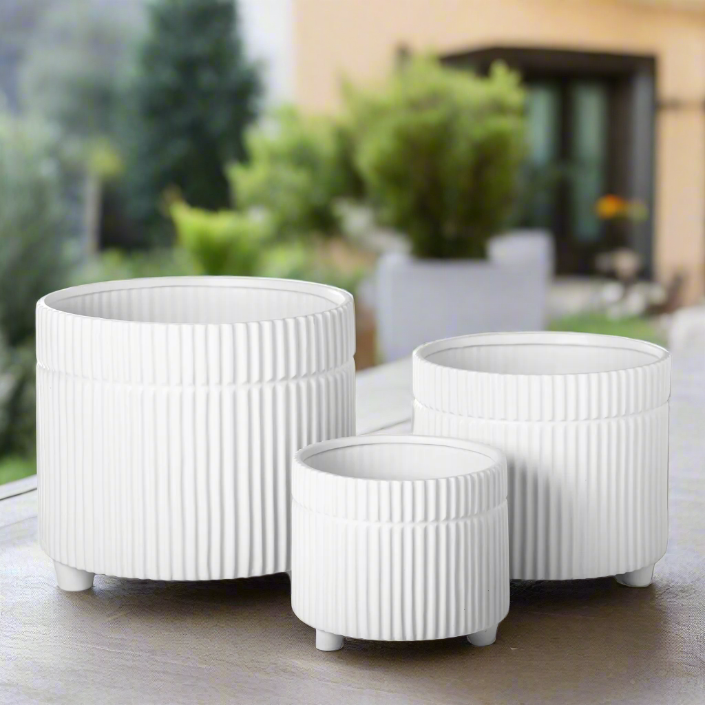 Luvira Geometric Column Tripod Planter Set (Set of 3)