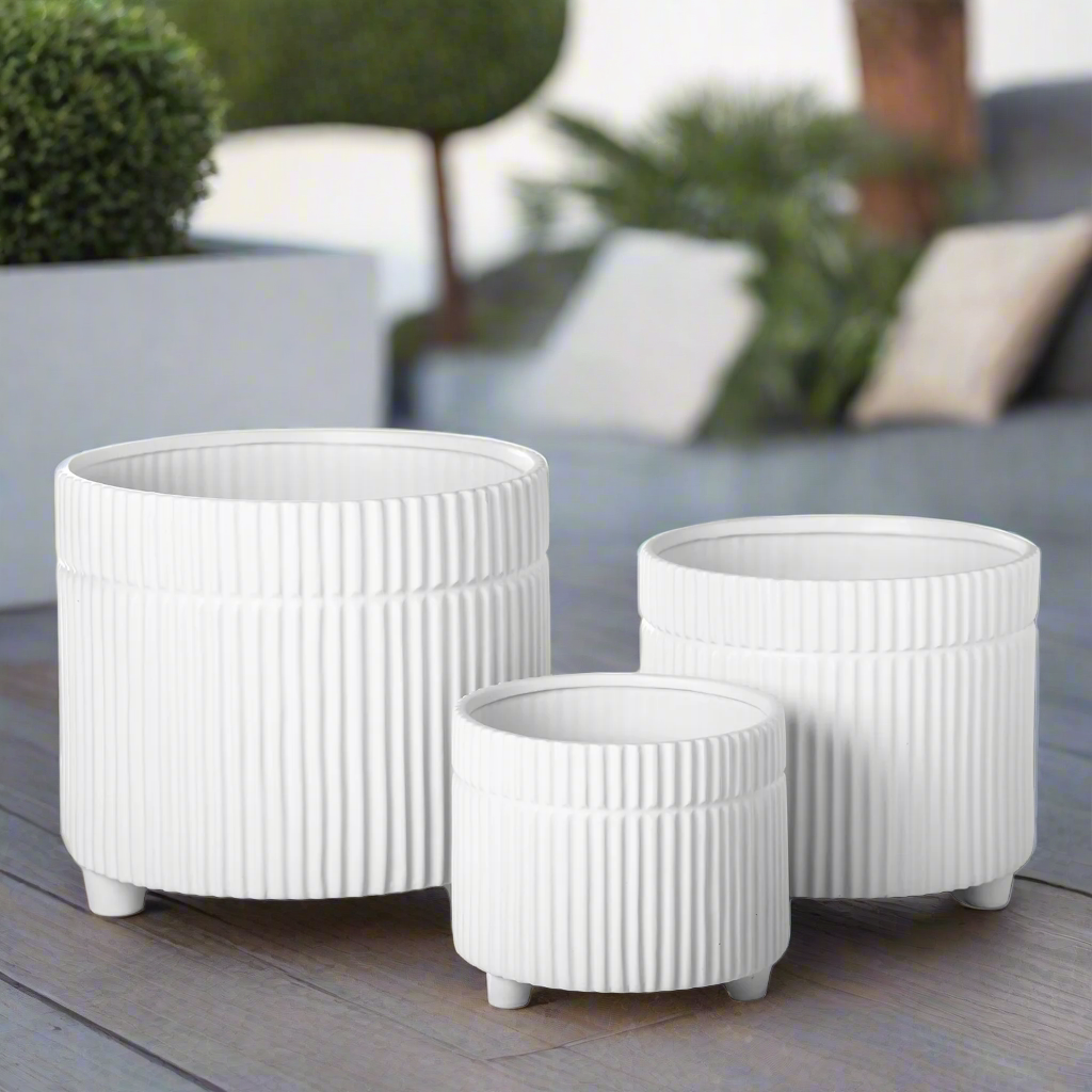 Luvira Geometric Column Tripod Planter Set (Set of 3)