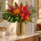 Lynde Combed Electroplated Metallic Vase