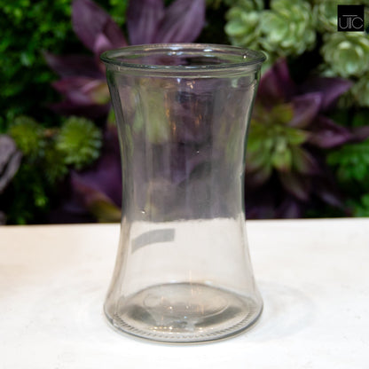 Lyra Elegant Glass Vase in Clear Color with background