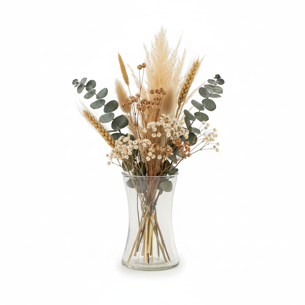 Zyra Clear Glass Gathering Vase