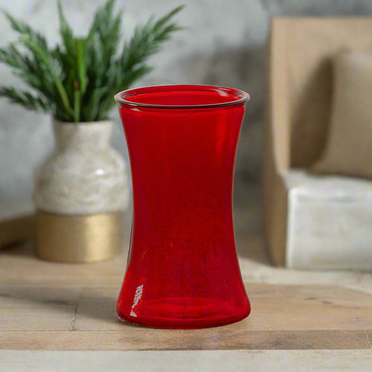 Lyra Elegant Glass Vase-Glass-Urban Trends Collection-Red-Urban Trends Collection