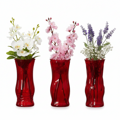 Quara Classic Machine Made Glass Vase – Set of 3