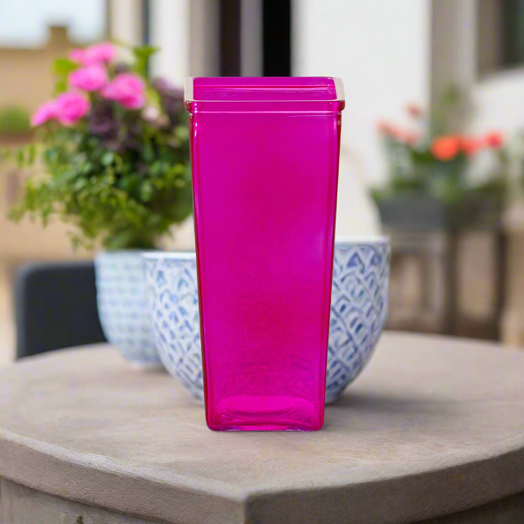 Billie Tapered Square Glass Vase