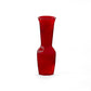 Glass Bud Vase With Hexagon Base-9.00"H-Urban Trends Collection-Red-Urban Trends Collection