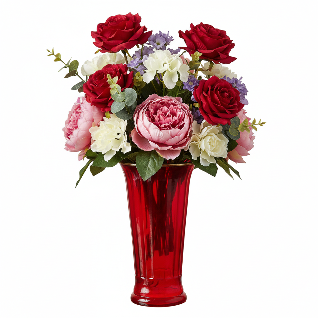 Eira Ribbed Glass Vase