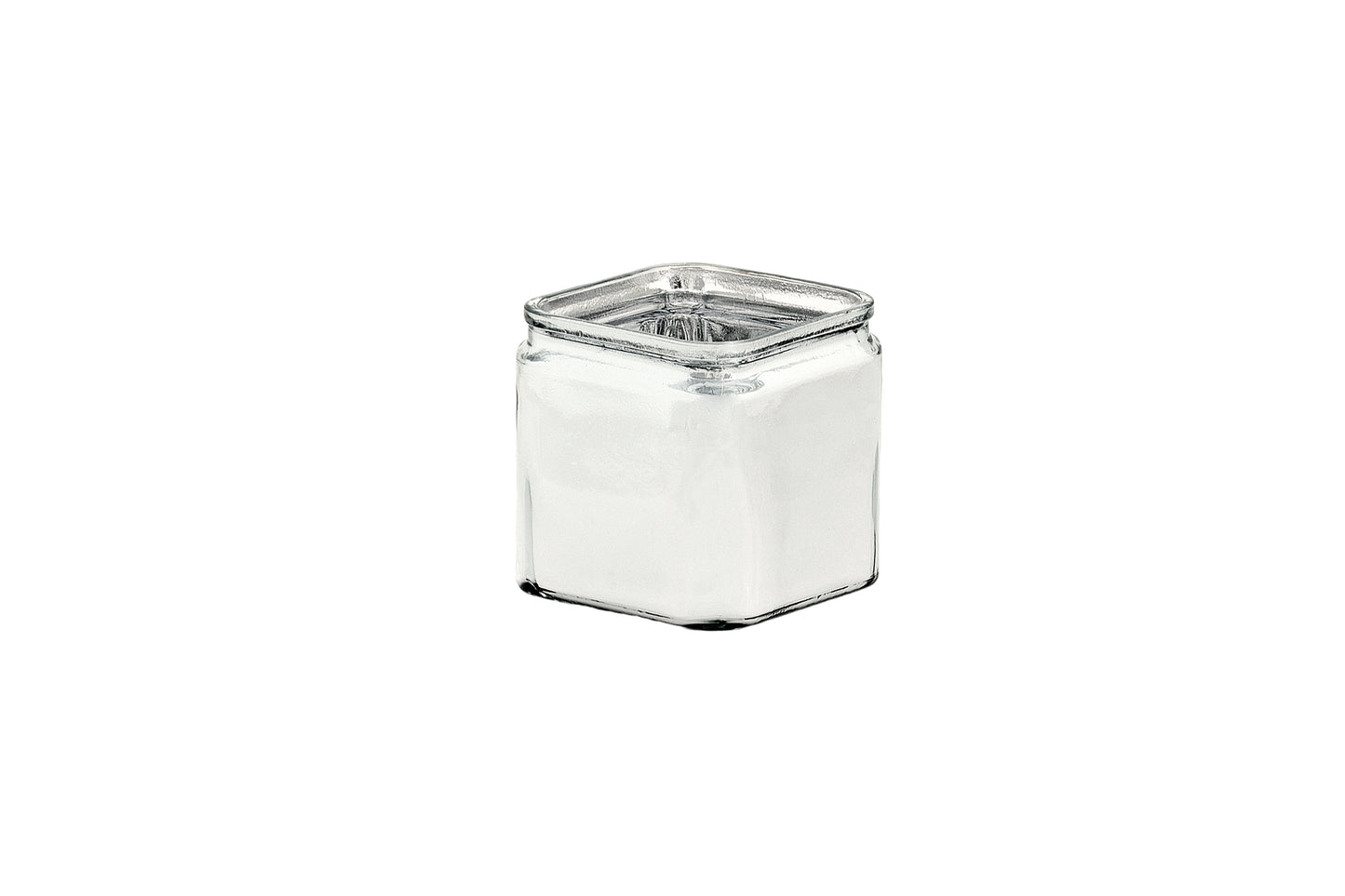Juno Glass Cube Vase-Urban Trends Collection-Silver-Urban Trends Collection