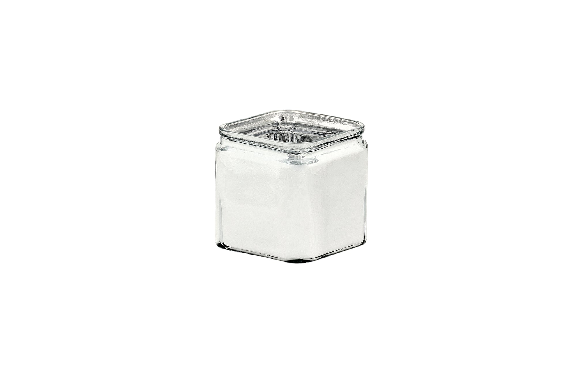 Juno Glass Cube Vase-Urban Trends Collection-Silver-Urban Trends Collection
