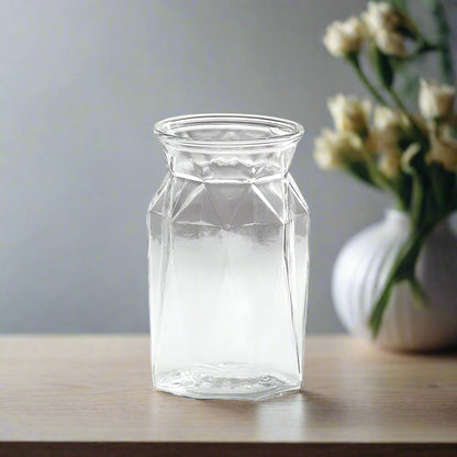 Ava Clear Glass Vase-Urban Trends Collection-Clear-Urban Trends Collection