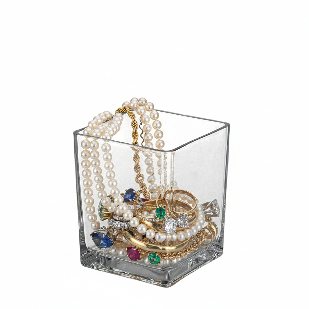 Lizze Clear Glass Cube Vase