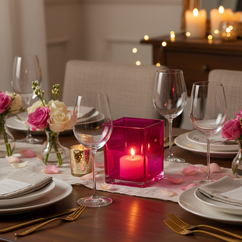 Lizze Clear Glass Cube Vase