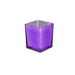 Machine Made Glass Cube Vase With Electroplating Inside