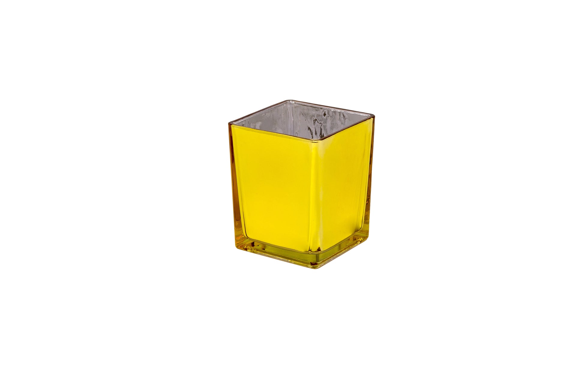 Electra Glass Cube Vase-Urban Trends Collection-Gold-Urban Trends Collection