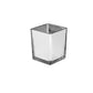 Machine Made Glass Cube Vase With Electroplating Inside