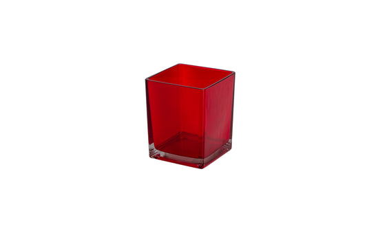 Machine Made Glass Cube Vase