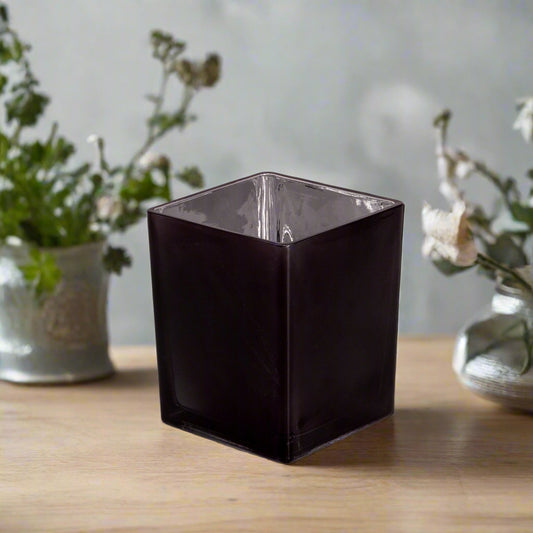 Machine Made Glass Cube Vase