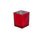Electra Glass Cube Vase-Urban Trends Collection-Red-Urban Trends Collection
