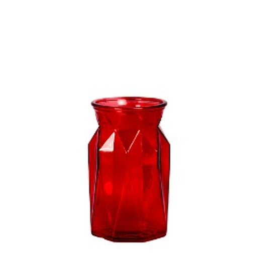 Arvella Red Glass Vase-Urban Trends Collection-Urban Trends Collection
