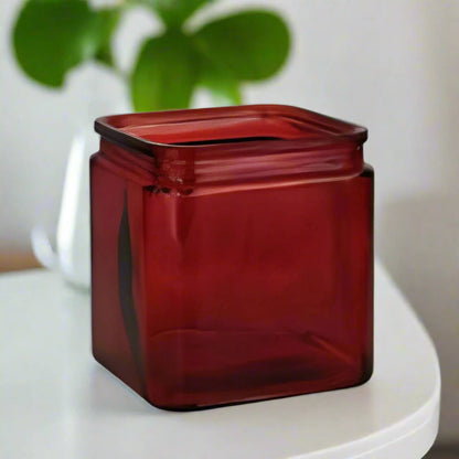 Blythe Cube Glass Vase-Urban Trends Collection-Urban Trends Collection