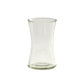 Clear glass vase on a white background