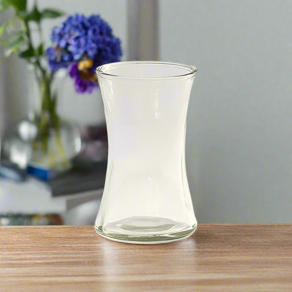 Zyra Clear Glass Gathering Vase