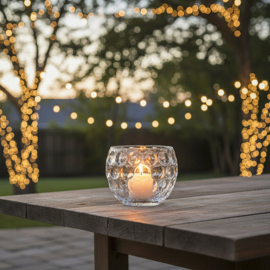 Kendi Textured Glass Bowl Vase