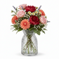 Cari Faceted Glass Vase with Tapered Neck