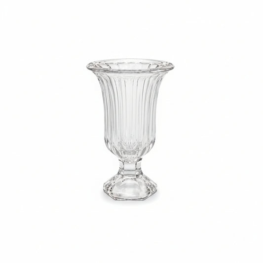 Cece Fluted Glass Pedestal Vase