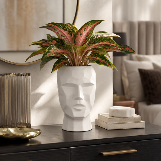 Mavrik Pixelated Head Ceramic Pot