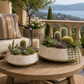 Melia Shell Mosaic Bowl Planter Set (Set of 2)