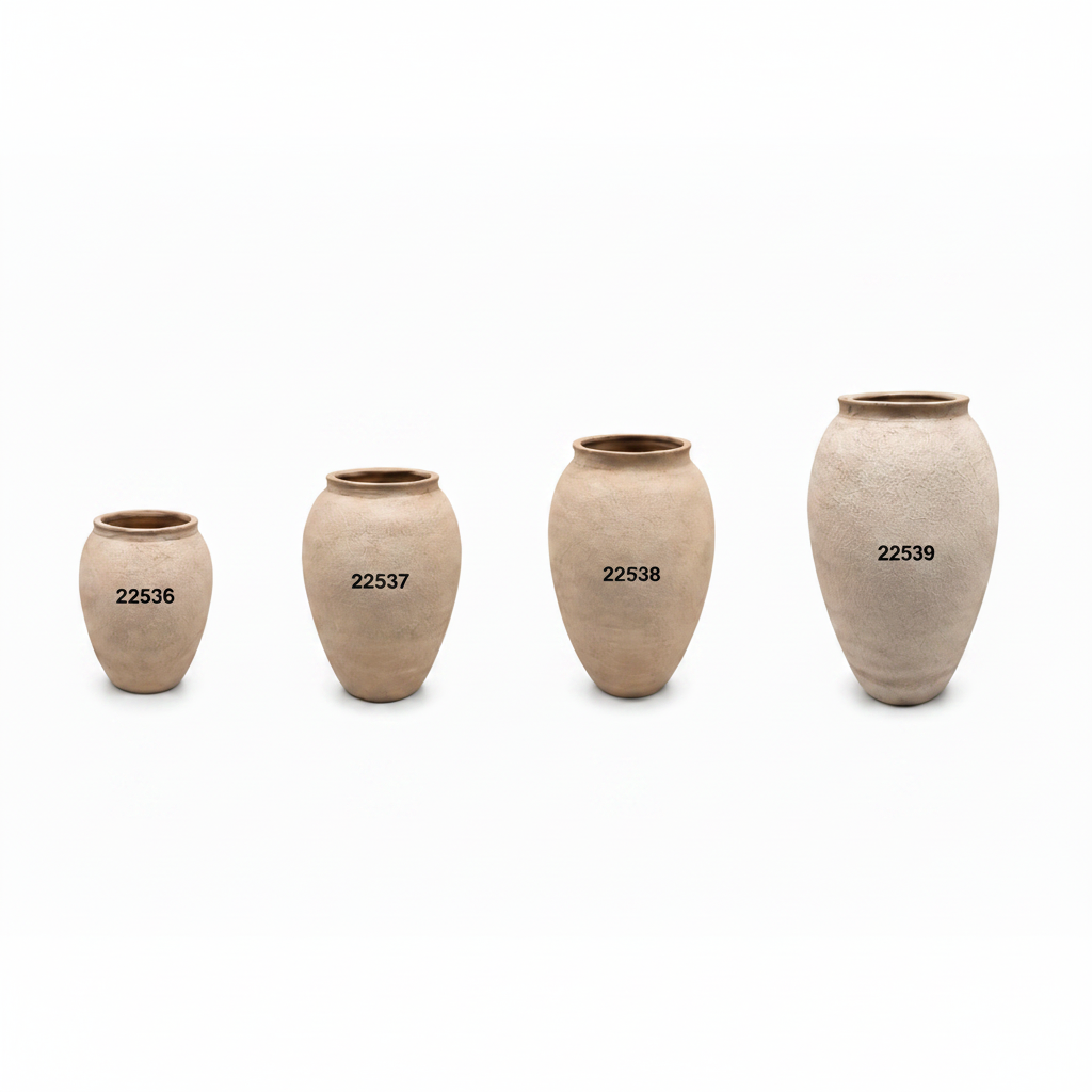 Ori Amphora-Style Textured Ceramic Vase