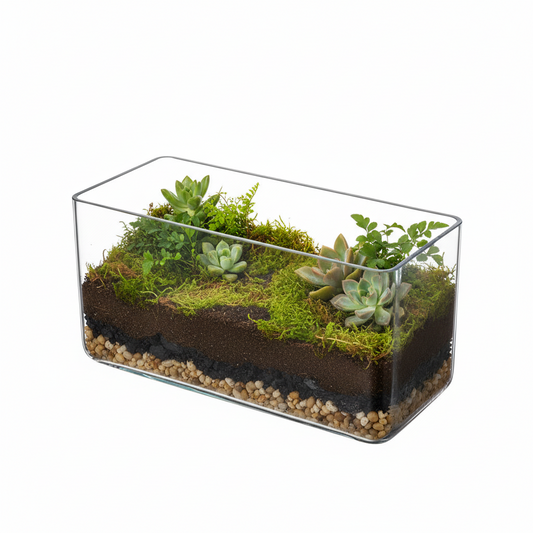 Jovian Rectangular Clear Glass Vase