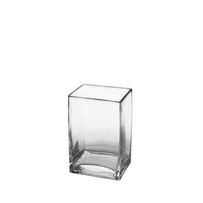 Rectangle Glass Vase-Urban Trends Collection-Clear-4x3x6-Urban Trends Collection