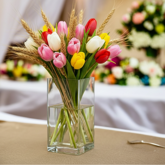 Joren Rectangle Clear Glass Vase