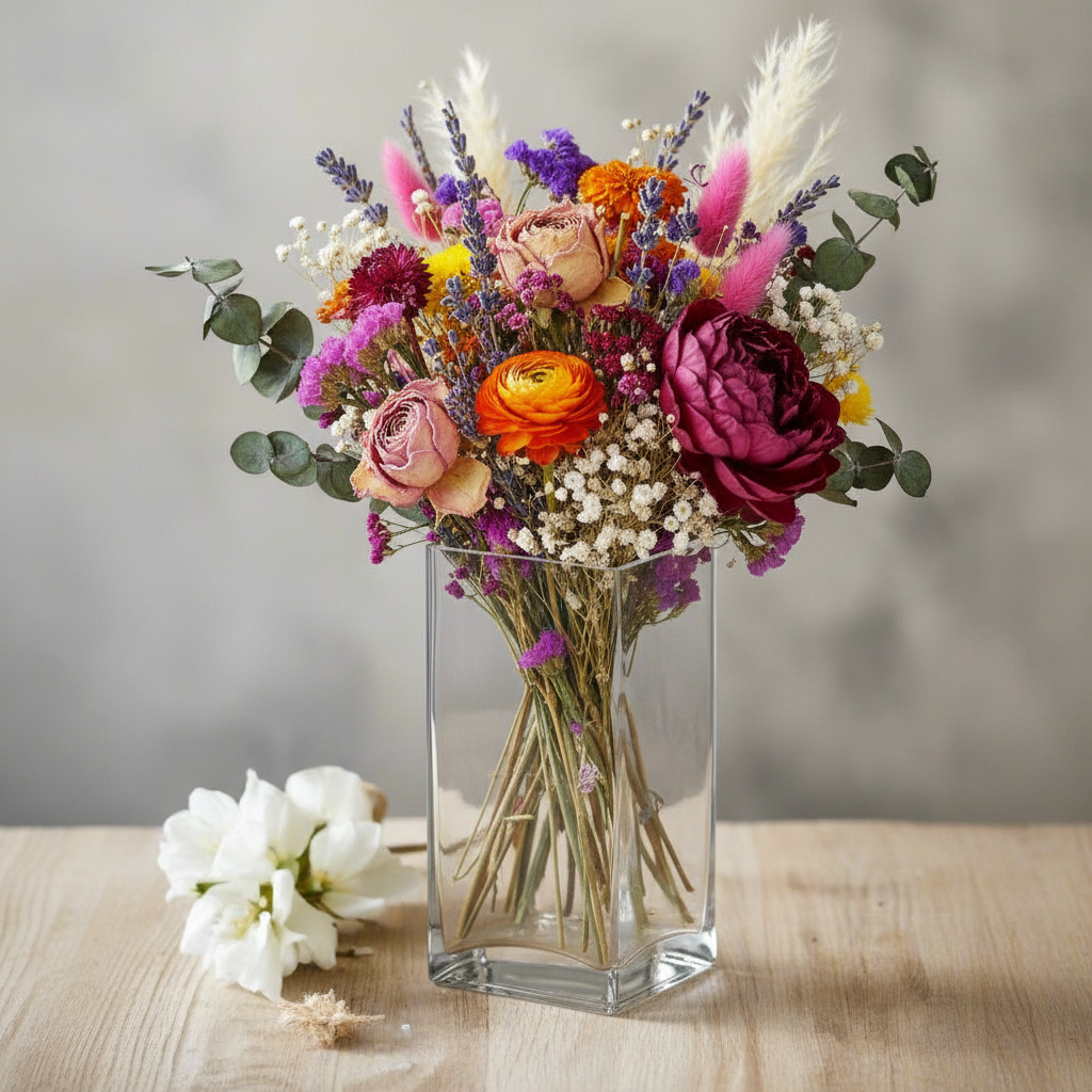 Glayze Clear Rectangle Glass Vase Collection