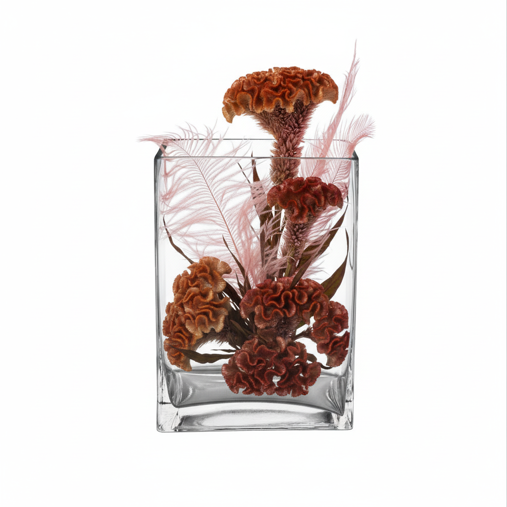 Nexa Clear Glass Block Vase