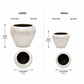 Raya Capri Shell Round Planter Set (Set of 2)