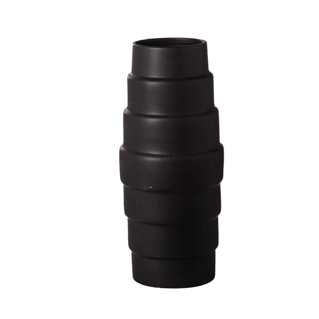 Rhenna Layered Design Round Ceramic Vase