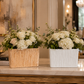 Rita Rectangular Embossed Planter - Small