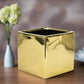 Square Clear Glass-Urban Trends Collection-Gold-4x4-Urban Trends Collection