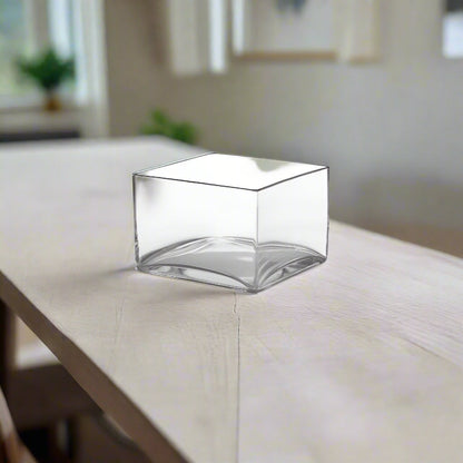 Square Clear Glass-Urban Trends Collection-Clear-6x6x4-Urban Trends Collection