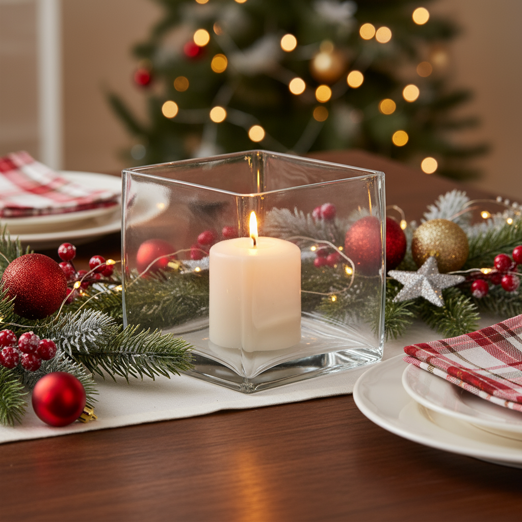 Bria Square Glass Vase