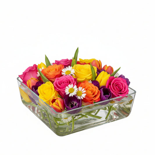 Square Clear Glass-Urban Trends Collection-Clear-8x8x4-Urban Trends Collection