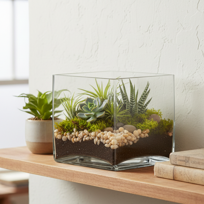 Bria Square Glass Vase