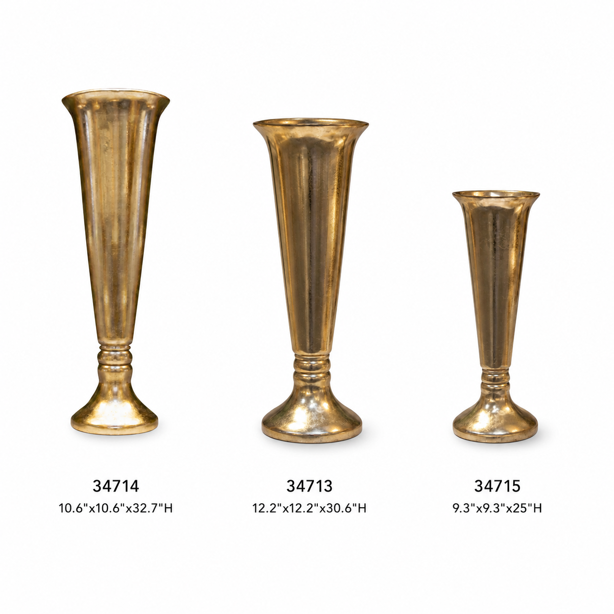 Scarlett Slender-Pedestal Fiberglass Urn - Medium