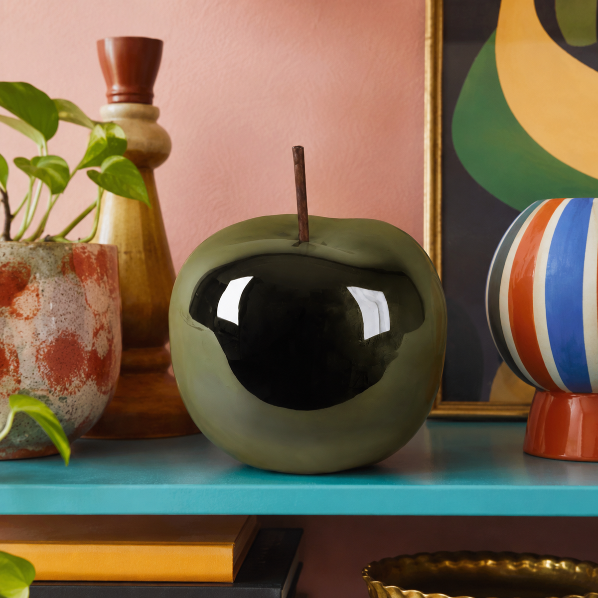 Shandy Ceramic Apple Figurine