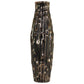 Decorative vase with textured surface on a white background