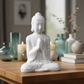 Sienna Ceramic Meditating Buddha Figurine in Anjali Mudra
