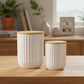 Javana Ceramic Round Canister (Set of 2)