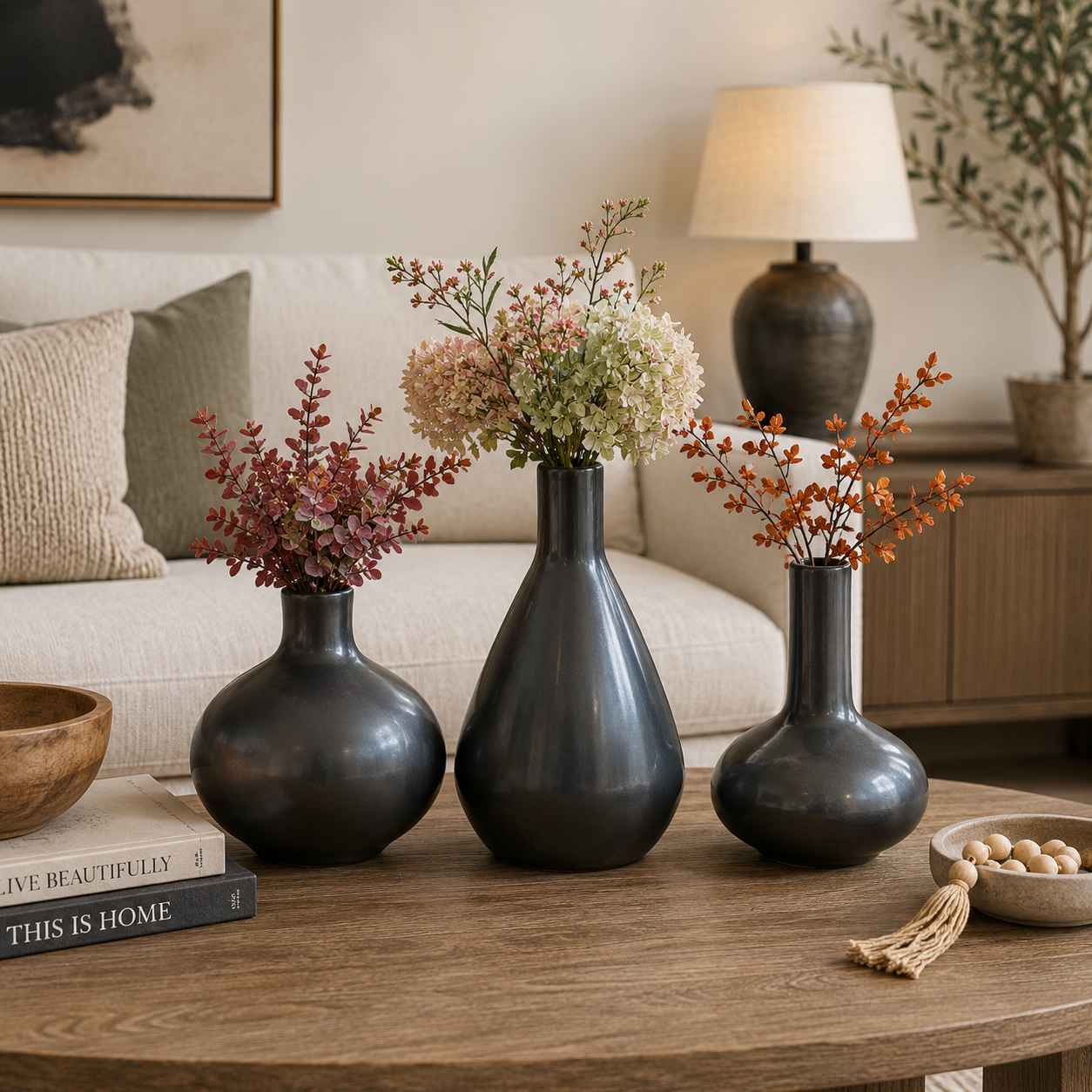 Yanna Ceramic Vase Set (Set of 3)